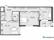 2-комнатная квартира, 85.8 м², 4/8 эт. Санкт-Петербург