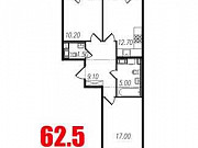 2-комнатная квартира, 62 м², 5/10 эт. Санкт-Петербург