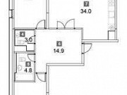 2-комнатная квартира, 95.6 м², 6/12 эт. Санкт-Петербург