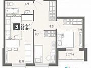 3-комнатная квартира, 53 м², 7/16 эт. Пенза