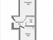 1-комнатная квартира, 43 м², 5/10 эт. Вятские Поляны