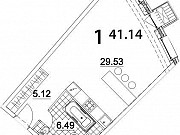 1-комнатная квартира, 41.1 м², 11/24 эт. Москва