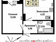 2-комнатная квартира, 37.6 м², 1/10 эт. Барнаул