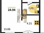 1-комнатная квартира, 24.9 м², 6/8 эт. Ижевск
