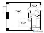 1-комнатная квартира, 25.2 м², 4/17 эт. Мытищи