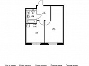 1-комнатная квартира, 39.8 м², 5/6 эт. Москва