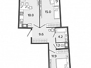 2-комнатная квартира, 59.9 м², 15/20 эт. Санкт-Петербург