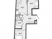 2-комнатная квартира, 59.7 м², 20/20 эт. Санкт-Петербург