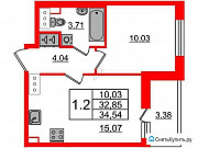 1-комнатная квартира, 32.9 м², 4/8 эт. Санкт-Петербург