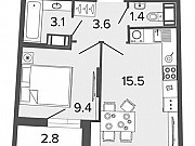 1-комнатная квартира, 33 м², 18/20 эт. Санкт-Петербург