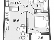 1-комнатная квартира, 32.9 м², 14/20 эт. Санкт-Петербург