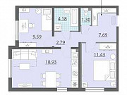 2-комнатная квартира, 55.9 м², 1/21 эт. Санкт-Петербург