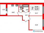 2-комнатная квартира, 49.7 м², 5/5 эт. Санкт-Петербург