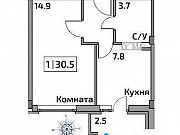 1-комнатная квартира, 30.5 м², 1/5 эт. Старая Купавна