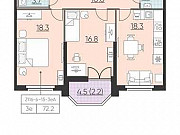 2-комнатная квартира, 72.2 м², 15/23 эт. Санкт-Петербург