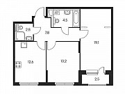 2-комнатная квартира, 60.6 м², 10/12 эт. Санкт-Петербург