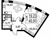 1-комнатная квартира, 40.9 м², 3/18 эт. Москва