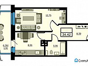 1-комнатная квартира, 34 м², 7/20 эт. Ростов-на-Дону