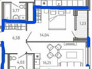 1-комнатная квартира, 45 м², 6/23 эт. Москва