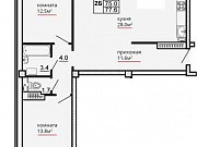 2-комнатная квартира, 77 м², 12/16 эт. Псков