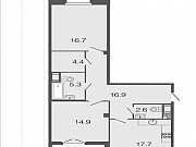 2-комнатная квартира, 78.5 м², 6/9 эт. Санкт-Петербург