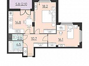 2-комнатная квартира, 69.2 м², 6/23 эт. Санкт-Петербург