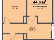 1-комнатная квартира, 45 м², 3/3 эт. Казань