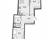 2-комнатная квартира, 55.5 м², 16/20 эт. Санкт-Петербург