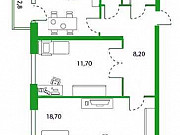 2-комнатная квартира, 53.1 м², 3/25 эт. Санкт-Петербург