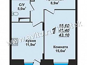 1-комнатная квартира, 43.1 м², 9/19 эт. Владимир