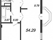 2-комнатная квартира, 54.3 м², 5/7 эт. Санкт-Петербург