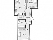 2-комнатная квартира, 56.1 м², 9/20 эт. Санкт-Петербург