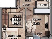 1-комнатная квартира, 34.9 м², 14/23 эт. Рязань