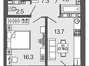 1-комнатная квартира, 44.1 м², 12/19 эт. Санкт-Петербург