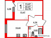 1-комнатная квартира, 33.8 м², 4/5 эт. Санкт-Петербург