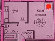 1-комнатная квартира, 30 м², 2/3 эт. Самара