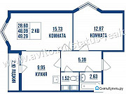 2-комнатная квартира, 49.3 м², 12/16 эт. Санкт-Петербург