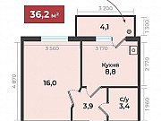 1-комнатная квартира, 35.8 м², 14/15 эт. Ставрополь