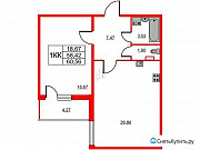 1-комнатная квартира, 58.4 м², 1/12 эт. Санкт-Петербург