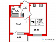 1-комнатная квартира, 35.1 м², 2/5 эт. Санкт-Петербург