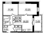 2-комнатная квартира, 60.8 м², 17/25 эт. Санкт-Петербург