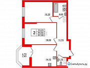 2-комнатная квартира, 67.3 м², 10/18 эт. Санкт-Петербург