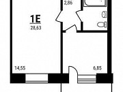 1-комнатная квартира, 28.6 м², 4/5 эт. Тучково