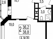 1-комнатная квартира, 36.2 м², 6/7 эт. Мытищи