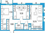 2-комнатная квартира, 68.8 м², 7/22 эт. Санкт-Петербург