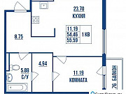 1-комнатная квартира, 55.6 м², 2/8 эт. Санкт-Петербург