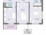 2-комнатная квартира, 55.1 м², 4/25 эт. Санкт-Петербург