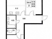 2-комнатная квартира, 59.7 м², 1/10 эт. Санкт-Петербург