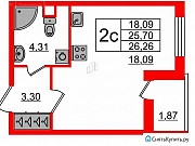 Студия, 26 м², 4/24 эт. Санкт-Петербург