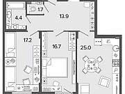 2-комнатная квартира, 81.4 м², 2/8 эт. Санкт-Петербург